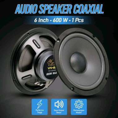 Audio Speaker Coaxial Mobil Car Audio 6 Inch 600W