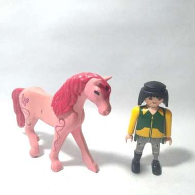 Playmobil Geobra Horse Riding Jockey Joki 1992 Kuda Equestrian Toys