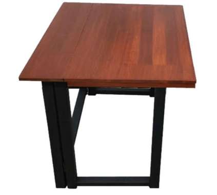 Meja Lipat 90x40 Tinggi 40 cm Full Kayu Solid Kaki Putih