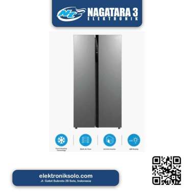 LEMARI ES SIDE BY SIDE MIDEA MDRS710FGF021D