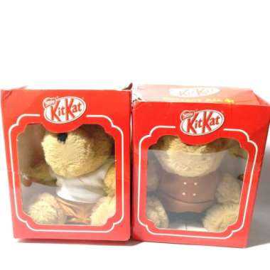 KitKat Bear Doll Boneka Beruang Kit Kat Asia Caping Petani Farmer Rare