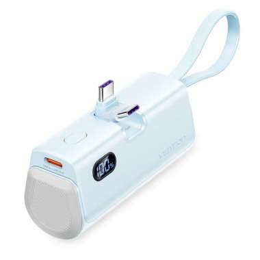 Vention Mini Powerbank 4800mAh USB Type C Lightning LED Display Fast Charging 22.5W - FHQ Blue