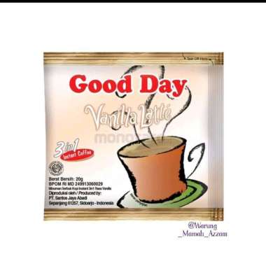 Promo Harga Good Day Instant Coffee 3 in 1 Vanilla Latte per 10 sachet 20 gr - Blibli