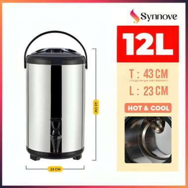 Termos Air Panas Stainless Steel 12 Liter Dispenser Panas Dingin Drink Jar Water Tank Anti Karat 12L