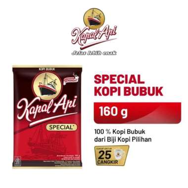 Kapal Api Kopi Kapal Api Special 160gr/150gr (Untuk 25 Cangkir)