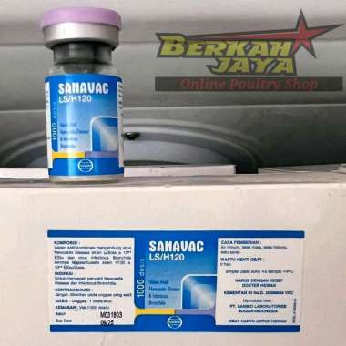 LS/H120 ND IB LIVE SANAVAC dosis 1000 vaksin ayam