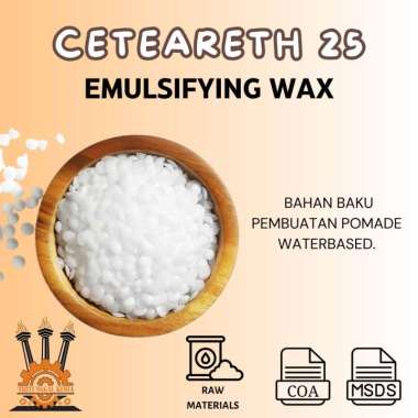 Emulsifying Wax Ceteareth-25 500gr / Bahan Baku Pomade / Bahan Baku Shampoo / Bahan Emulsifier Stabi