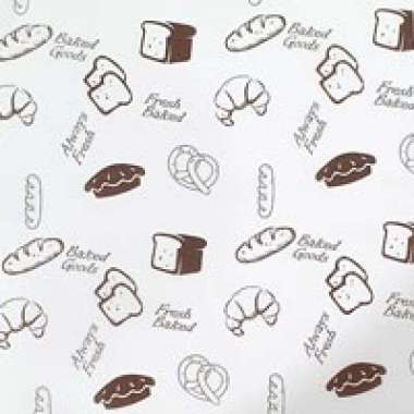 [100 Pcs] Kertas Nasi / Kertas Burger MOTIF KORAN (20X20 cm) - Motif Printing - Anti Lengket ROTI20 