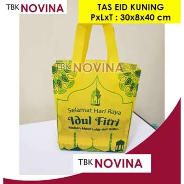 TAS SPUNBOUND LEBARAN/ TAS KAIN IDUL FITRI / TAS KOTAK KUE KUNING IDUL FTR
