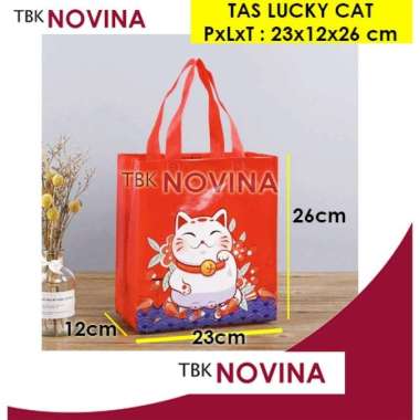 TAS SPUNBOUND IMLEK / TAS KAIN CHINESE NEW YEAR / TAS KOTAK KUE TAS LUCKY CAT