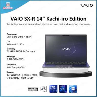 VAIO SX14-R ALL SPECIAL EDITION ULTRA 7 155H 32GB 64GB RAM 2TB SSD INTEL ARC 14" WQXGA+ IPS TOUCH SC