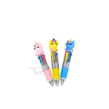 Mini Pulpen Ballpoint Bolpen Cetek Mekanik Unicorn 4 warna