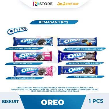 Biskuit Oreo Roll Rasa Vanila Kemasan 119.6gr 1 Pcs DARK & WHITE CHOCHO