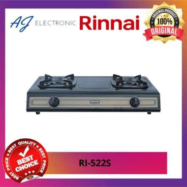 KOMPOR GAS RINNAI RI-522S / RI522S , KOMPOR 2 TUNGKU