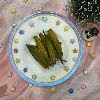 Keripik Okra Premium Keripik Sayur Cemilan Makanan Ringan Sehat 1300ml