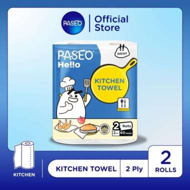 Paseo Hello Kitchen Towel Roll Tissue / Tisu Dapur Gulung 2 ply 2 rolls