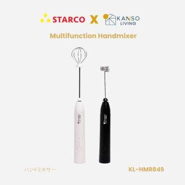 Kanso Living Electric Hand Mixer Pengocok Telur Milk Frother USB Black