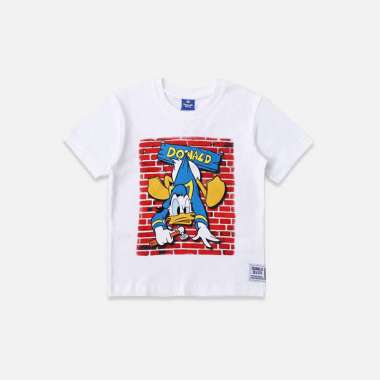 Tshirt/ Kaos Anak Laki White/ Donald Duck Printing Basic S