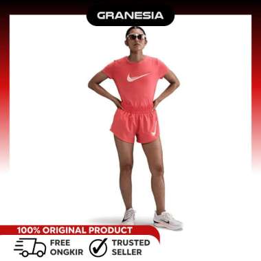 NIKE One Swoosh Women's Dri-FIT Short-Sleeve Running Top HJ2205814|Kaos Olahraga lari Fitness Wanita