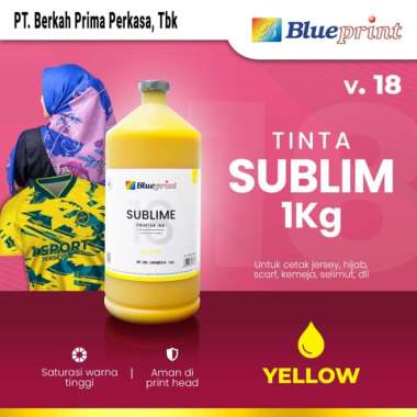 Tinta Sublim Blueprint V.18 CMYK 1 Kg Untuk Transfer ke Jersey, Hijab, Scarf, Kemeja, dan Selimut Ku