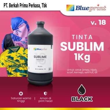 Tinta Sublim Blueprint V.18 CMYK 1 Kg Untuk Transfer ke Jersey, Hijab, Scarf, Kemeja, dan Selimut Hi