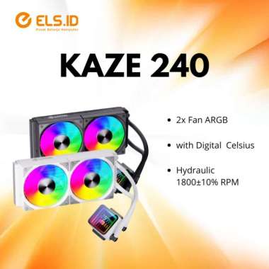 Digital Alliance Kaze 240 with Digital Celsius ARGB Liquid CPU Cooler White