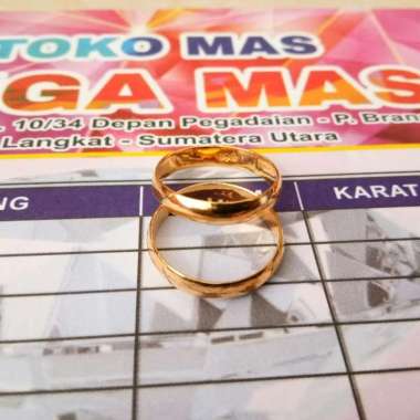 cincin tunangan emas asli kadar 99.9% 2 gr