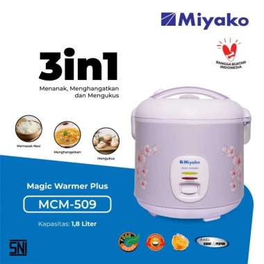 Rice Cooker Miyako MCM509 Magic Com 3 IN 1 - Magic Warmer Plus 1.8 Liter