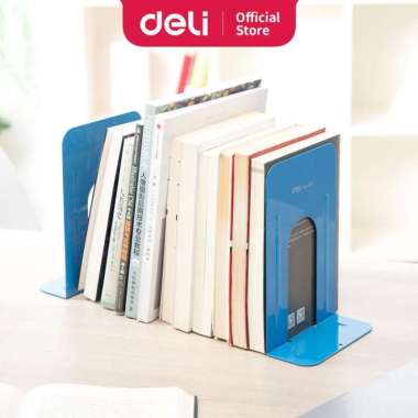 Deli E9263 Book End/Penahan Buku-Metal Book End 228mm Hitam