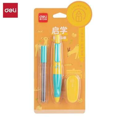 Deli Set Pensil Mekanik / Mechanical Pencil Set Ungu - Orange SH151 Orange