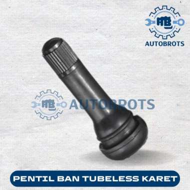 Pentil Ban Motor/Mobil Tubles Karet / Ban Tubeless Rubber 45MM Hitam Karet