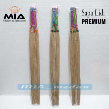 MIA Sapu Lidi Premium Padat & Tebal Penebah kasur Pita Cantik karpet sapu Tebah batang Aren