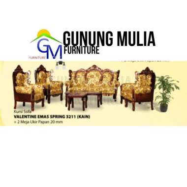 Kursi Sofa Mewah Sofa Valentine Emas 3211 Spring (Kain)