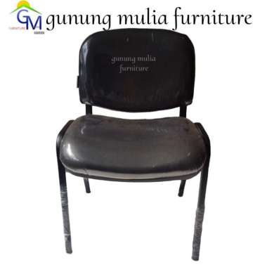 Kursi Kantor / Kursi Belajar Kain Hitam Dudukan Busa