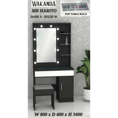 Meja Rias Lampu + Kursi Wakanda Mr Harito