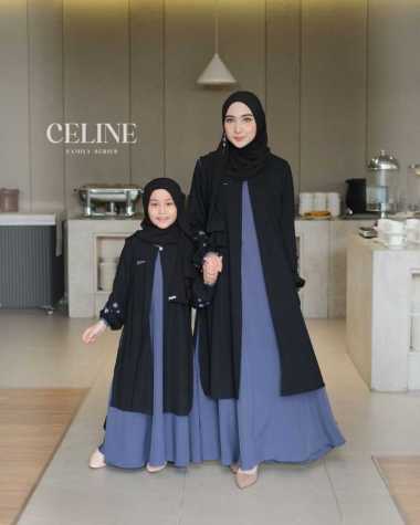 Kiukiu Celine Couple - Baju Gamis Couple Ibu dan Anak - Gamis Couple Kleuarga - Couple Mom and Kids