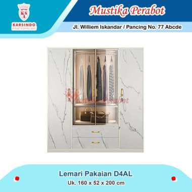 Lemari Pakaian Besi 4 Pintu / Lemari Baju KRS D4AL (promo Medan)