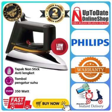 PHILIPS SETRIKA KERING CLASSIC HD1172 TAPAK ANTI LENGKET, SETRIKA PHILIPS, GOSOKAN PHILIPS HD-1172 S