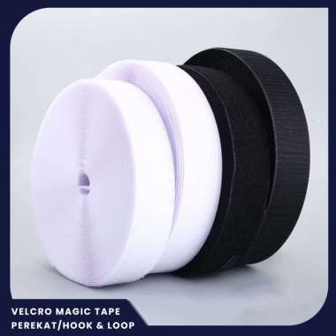 PEREKAT VELCRO MAGIC TAPE KRETEKAN 1 SET (KASAR DAN HALUS) - BAHAN BAKU SOFA/AKSESORIS SOFA/FURNITURE/LEMARI/KURSI/DIVAN/SPRING BED/KASUR/TAS/SEPATU