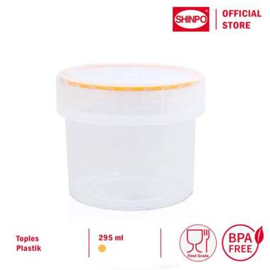 SHINPO Toples Plastik Ukuran S Tempat Cemilan Food Storage Wadah Makanan SIP-351S Orange