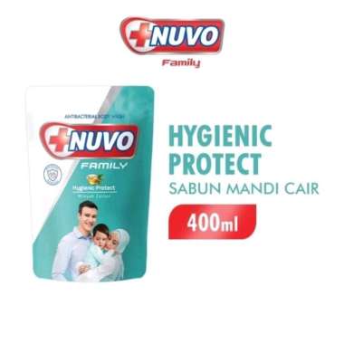 Nuvo family sabun mandi cair 400 ml (cool protect / anti bacterial / mild protect / minyak zaitun / 