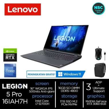 Lenovo Legion 5 Pro 16IAH7H 5NID Core i7-12700H 16GB 1TB RTX3060 W11 - 16GB kapasitas memori-32GB