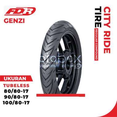 BAN MOTOR FDR GENZI UKURAN 80/80 90/80 100/80 RING 17 TUBELESS 100/80-17