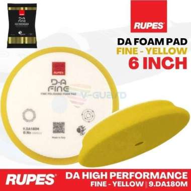 RUPES DA Foam Pad 6" inch DA180M, Busa Mesin Poles Dual Action 6inch