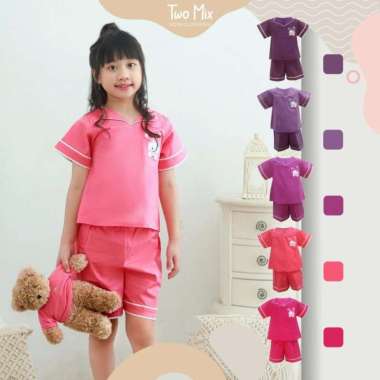 Two Mix Piyama Anak Perempuan / Baju Rumah Anak Cewek 1 - 8 tahun 4074 10