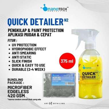 QUICK DETAILER - nanoTECH PROTECTION - PENGKILAP MOBIL MOTOR SPRAY WAX +MICROFIBER 420