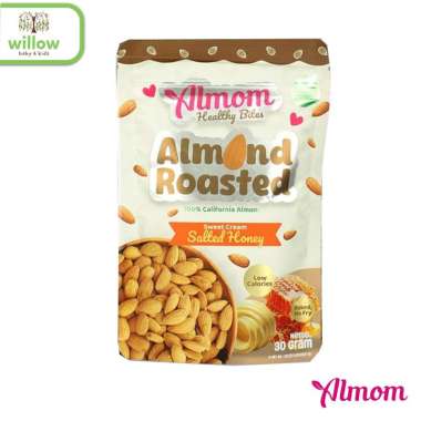 Nutrisi Ibu Menyusui - Yummys Asi Booster Almom Almond Roasted 30Gr Salted Honey