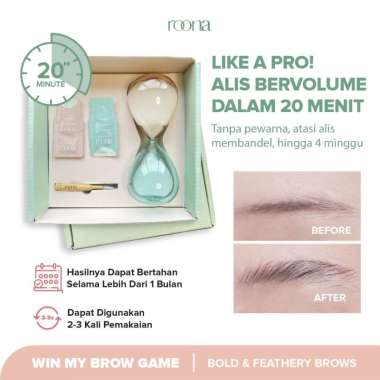 ROONA - Win My Brow Game Kit Lengkap (Menebalkan Alis Instan). Easy Eyebrow Treatment | Brow Bomber/