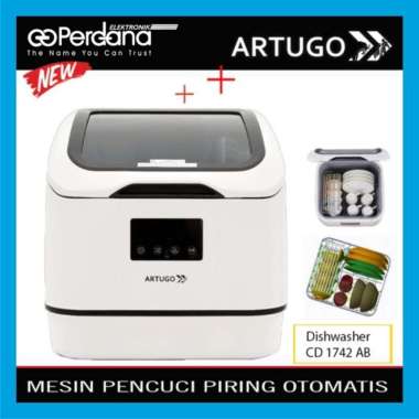 Portable Dish Washer ARTUGO CD 1742 AB / Alat pencuci piring otomatis