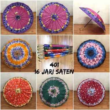 PAYUNG 16 JARI HOSANNA/ payung satin dewasa / payung satin 16 jari